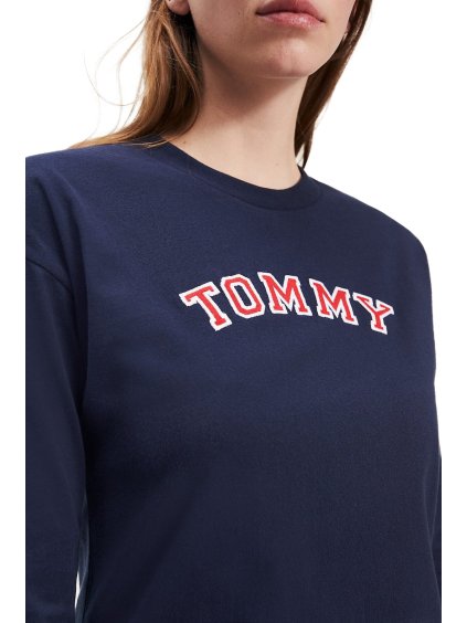 Tričko s dlhým rukávom Tommy Hilfiger (Farba Tmavomodrá, Veľkosť XS)
