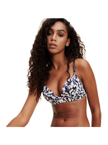 Potlačená push up podprsenka bez kostice Tommy Hilfiger (Veľkosť 75 B)
