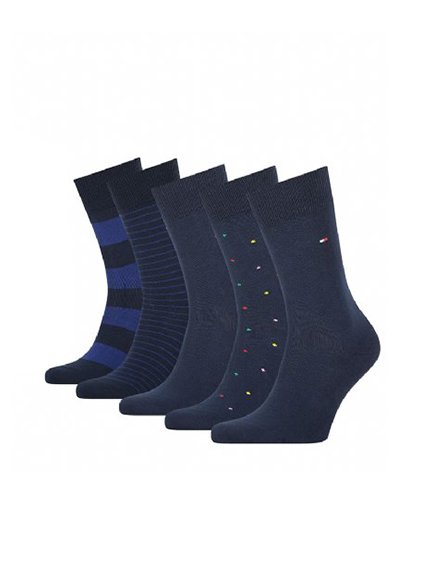 5PACK vzorované ponožky Tommy Hilfiger (Veľkosť 39-42)