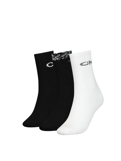 3PACK klasické ponožky v darčekovom balení Calvin Klein (Farba Púdrová, Veľkosť UNI)