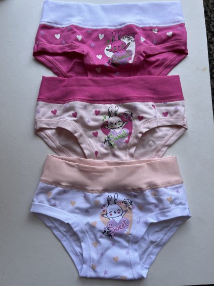 Detské klasické bavlnené nohavičky so zajačikmi Emy Bimba 3-BALENIE (Farba Mix, Veľkosť 3R)