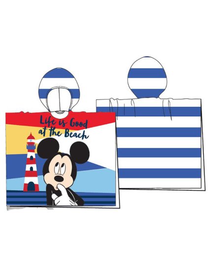 Bavlnené pončo s kapucňou Disney baby Mickey (Veľkosť UNI)