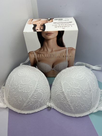 Extra vystužená čipková podprsenka super push-up Lormar MY DOUBLE PIZZO