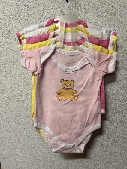 5PACK Detské bavlnené body pre bábätko
