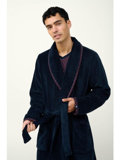 Pánsky hrejivý fleecový soft župan s opaskom Vamp 23617