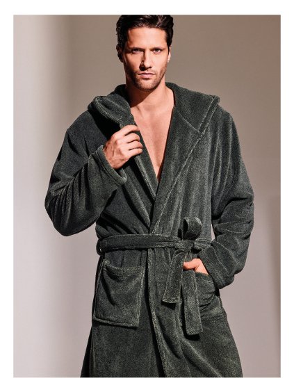 Pánsky soft župan s kapucňou spa INFIORE UOMO