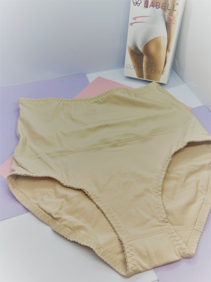 Dámske vysoké bavlnené nohavičky so sťahujúcim pásom na bruchu Babell BBL073 FORMING