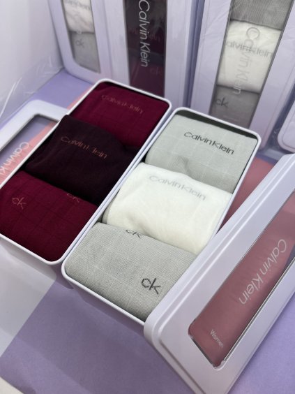 3PACK dámske ponožky v plechovej krabičke Calvin Klein
