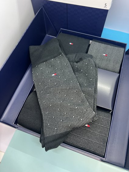 5PACK vyššie pánske ponožky Tommy Hilfiger GIFTBOX 701235374