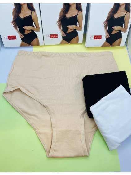 Klasické vyššie hladké bavlnené nohavičky SARA De Lafense 018