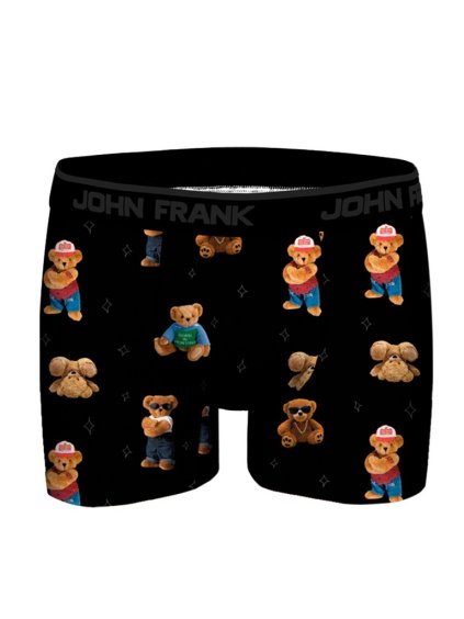 Vtipné modalové boxerky s potlačou TEDDY John Frank JFBDMOD- 128