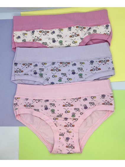 3PACK  dievčenské bavlnené nohavičky  LIENKY Emy 2954