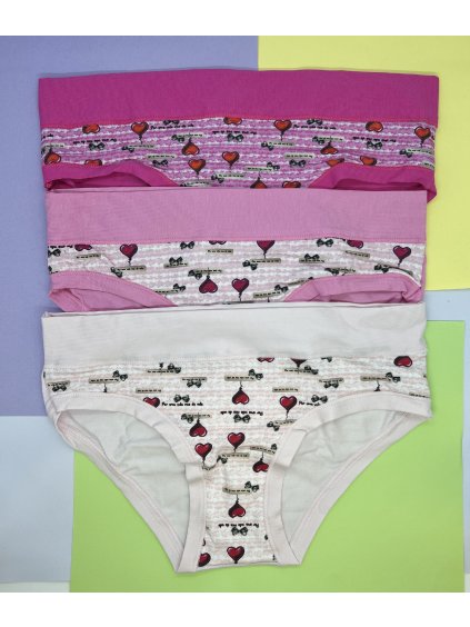3PACK  dievčenské bavlnené nohavičky  SRDIECKA Emy 2948