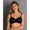 Jemne vystužená podprsenka bez kostice Rosa Faia Fleur 5654 (Farba Antracit, Veľkosť 90 D)