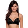 Vystužená podprsenka bez kostice s čipkou (Farba Čierna, Veľkosť 80 C)