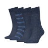 Pánske klasické bavlnené ponožky Tommy Hilfiger v darčekovej dóze 4 Pack (Farba Tmavomodrá, Veľkosť 39-42)