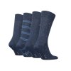 Pánske klasické bavlnené ponožky Tommy Hilfiger v darčekovej dóze 4 Pack (Farba Tmavomodrá, Veľkosť 39-42)