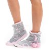 Huňaté papučky / čižmičky Poppy Well - soft; viac farieb (Farba Sivý melír, Veľkosť 38)