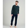Pruhované froté pyžamo Schiesser (Farba Tmavozelená, Veľkosť L)