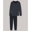 Pruhované modalové pyžamo Schiesser Long Life Soft (Farba Čierna, Veľkosť M)