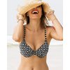 Plavky push up vzorovaný vrchný diel s kosticou ROSA FAIA Paulina (Veľkosť 80 A)