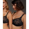 Nevystužená čipkovaná podprsenka s kosticou ROSA FAIA Abby 5216 (Farba Čierna, Veľkosť 75 F)