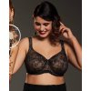 Nevystužená čipkovaná podprsenka s kosticou ROSA FAIA Abby 5216 (Farba Čierna, Veľkosť 75 F)