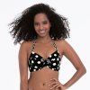 Dámsky vrchný plavkový diel; nevystužený s kosticou; čierno- biele bodky Anita Leandra Top 8810 (Farba Čierna/Biela, Veľkosť 80 D)