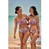 Dámske dvojdielne nevystužené plavky s kosticou s kašmírovým vzorom Rosa Faia- 8721/ 8721 (Farba Cyklamenová, Veľkosť 90 B)