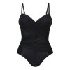 Dámske jednodielne vystužené tvarujúce plavky s kosticami Anita - Style Jinelle 7404 (Farba Čierna, Veľkosť 80 C)