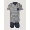 Krátke pruhované pyžamo s potlačou kotvy Tom Tailor (Veľkosť M)