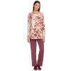 Kvetované pyžamo s dlhým rukávom Vamp 15078 (Veľkosť S)