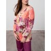 Bavlnené pyžamo s kvietkovým vzorom XL-5XL Vamp (Farba Staroružová, Veľkosť XL)