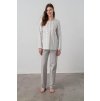 Dvojdielne pyžamo s gombíkmi Vamp (Farba Krémová, Veľkosť L)