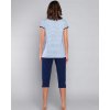 Bavlnené pásikavé pyžamo s krátkym rukávom Italian Fashion Bali (Farba Tmavomodrá, Veľkosť M)