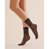 Dámske vzorované silonkové ponožky 20 DEN -Gabrielle- Nebi; Peri; Lora (Farba Čierna, Veľkosť UNI)