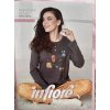 Dvojdielne dámske pyžamo so sovičkami a patentami - interlock - Infiore NTG1457 (Farba Mix, Veľkosť S)