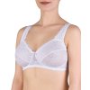Čipkovaná nevystužená podprsenka bez kostice Sielei 2440 (Farba Biela, Veľkosť 85 C)