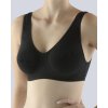 Športová bavlnená nevystužená podprsenka Gina (Farba Čierna, Veľkosť L)