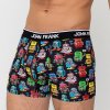 Boxerky s potlačou ROBOTY John Frank JFBD285 (Farba Čierna, Veľkosť L)