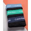 3PACK Bavlnené boxerky s farebnou gumou Calvin Klein (Farba Modrá\; zelená\; tmavomodrá, Veľkosť S)