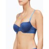 Vystužená podprsenka s kosticou a čipkou Calvin Klein Flirty (Farba Modrá, Veľkosť 75 C)
