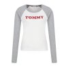 Dlhé bavlnené tričko Tommy Hilfiger (Farba Sivý melír, Veľkosť S)