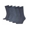 Pánske klasické bavlnené ponožky Tommy Hilfiger v darčekovom balení 5 PACK (Farba Tmavomodrá, Veľkosť 39-42)