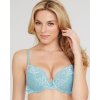 Vystužená čipkovaná podprsenka s kosticou (Farba Tyrkysová, Veľkosť 80 C)