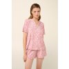Dámske krátke modalové pyžamo na gombíky Vamp 22004