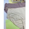 2PACK midi klasické bavlnené nohavičky s čipkou Cotonella  (telová + staroružová) GD173