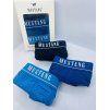 3PACK Bavlnené boxerky Mustang v modrých odtieňoch