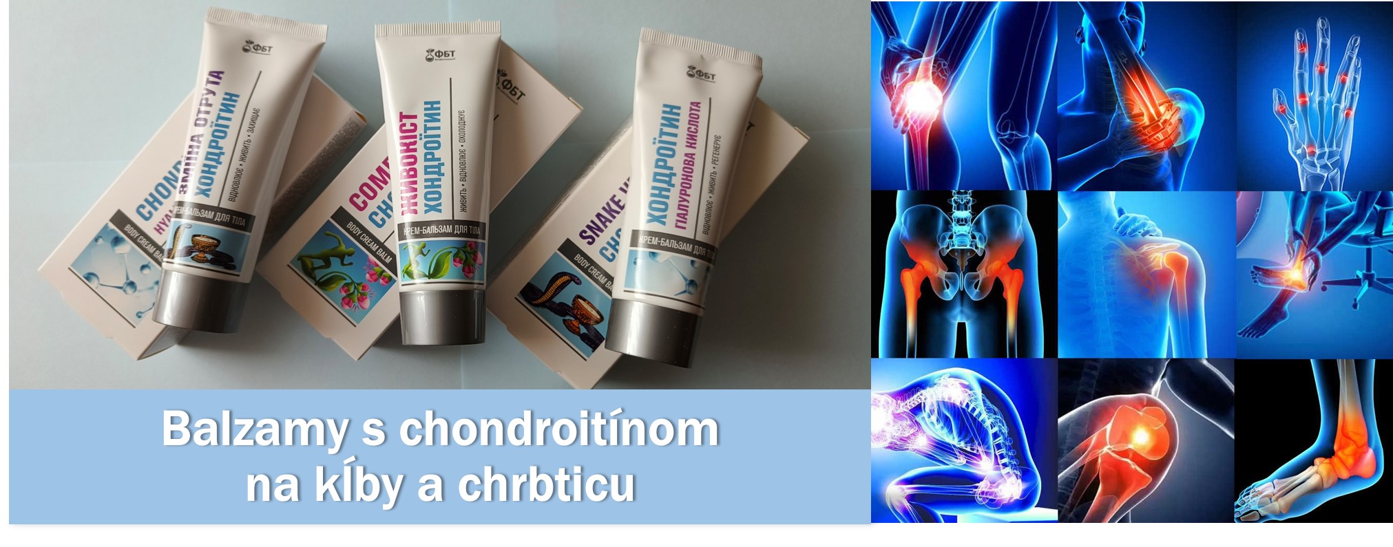 Balzamy - gély na kĺby a chrbticu s chondroitínom