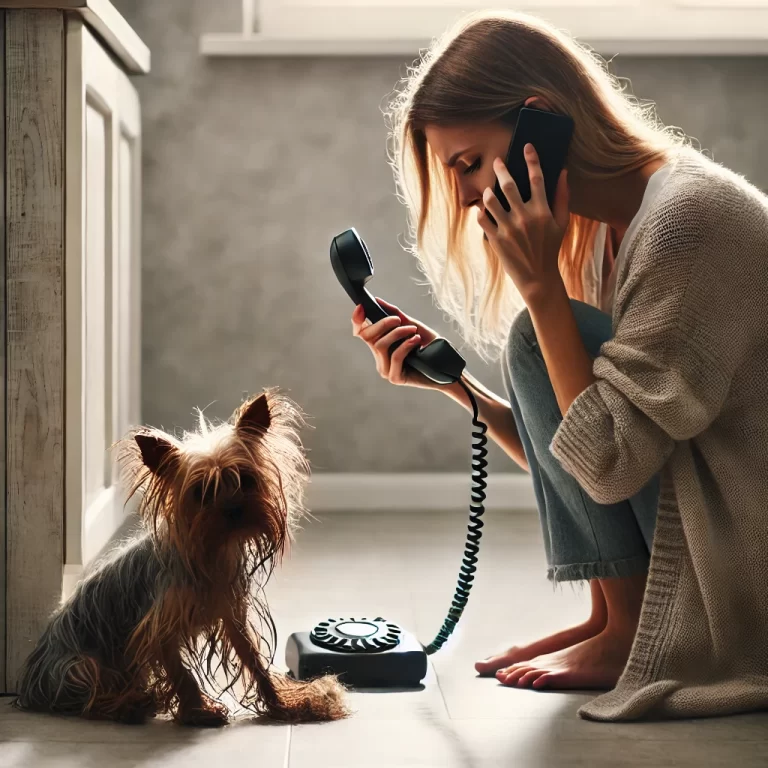 DALL·E-2025-01-18-13.12.36-A-realistic-and-brighter-depiction-of-a-distressed-woman-talking-on-the-phone-asking-for-help.-She-is-sitting-in-a-modest-room-holding-the-phone-tig-768x768